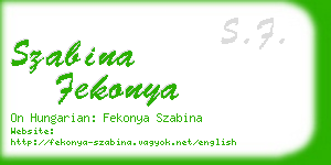 szabina fekonya business card